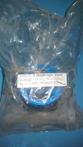 Asahi 1-1/2&#034;(50mm) x 3/4&#034;(20mm) pvdf zero static diaphragm valve for sale