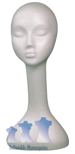 Scratch and Dent:Long Neck Female Head, Styrofoam White, 4-Pack
