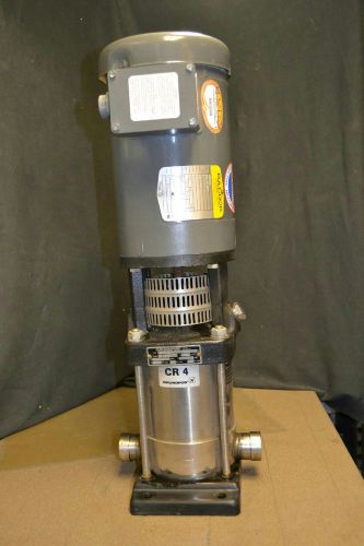 Grundfos cr 4 nh vertical centrifugal pump with baldor 2hp 230/460vac vm3555 for sale