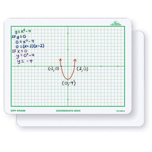 8 nasco’s double-sided 11-1/2&#034; x 15-1/2&#034;coordinate grid dry-erase board tb22064t for sale