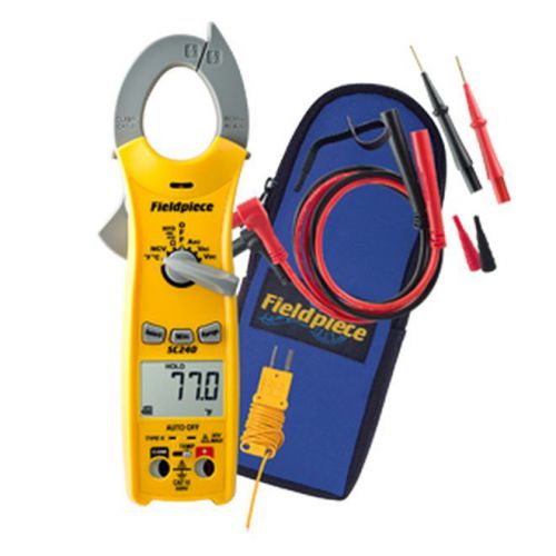 New!! fieldpiece sc240 compact clamp multimeter with temperature replaces sc45 for sale