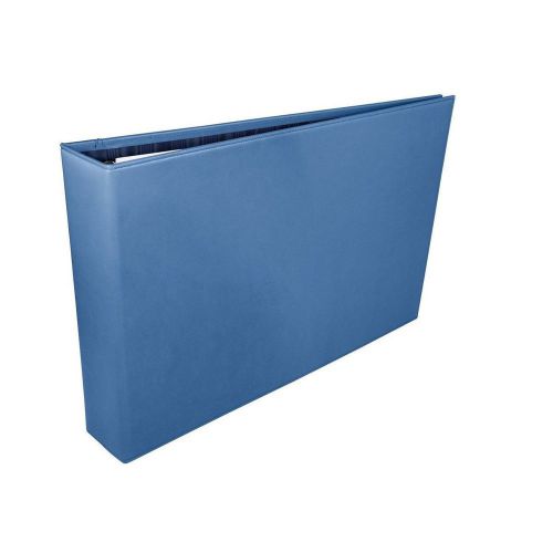 LUCRIN - A3 landscape binder - Smooth Cow Leather - Royal Blue