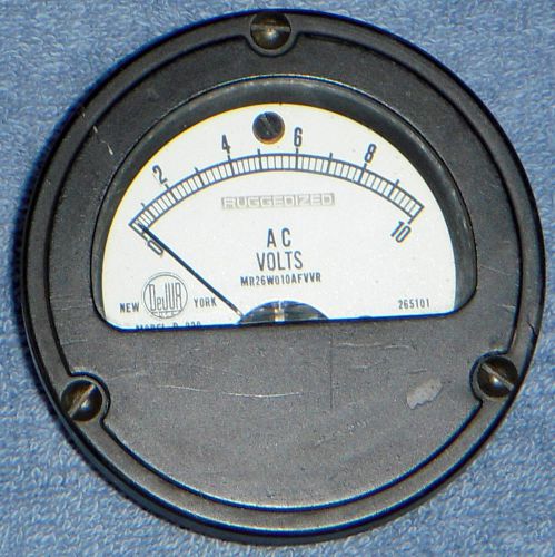 Vintage DeJur Model R 230 &#039;Ruggedized&#039; AC Volt Meter MR26W010AFVVR Clean &amp; Nice