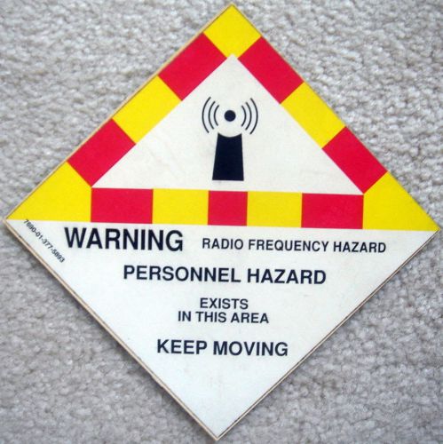 US Navy Warning Sign for Radio Frequency Hazard