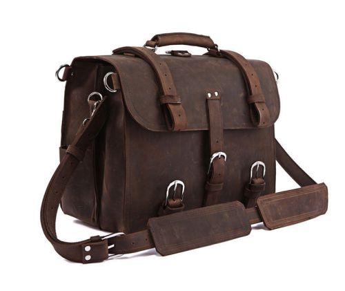 Men&#039;s Genuine Leather Cowhide Backpack Travel Luggage Duffle Gym Hiking Bags