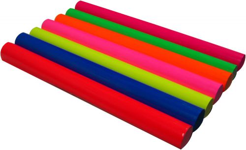 New Coral Fluorescent Siser Heat Vinyl 7 colors15&#034;x12&#034; Thermo transfer 4 textile