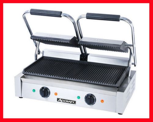 Adcraft SG-813 Commercial Double PANINI Press Sandwich GRILL New With Warranty