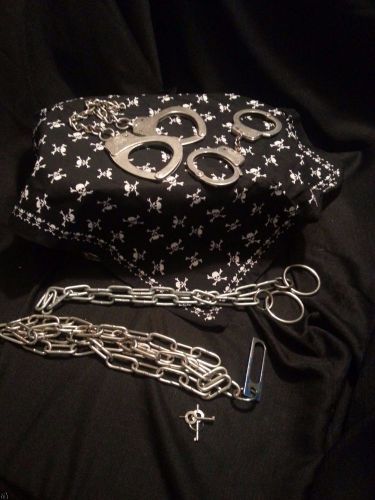 Smith and wesson handcuff leg restraint complete set w/ chains and keys for sale