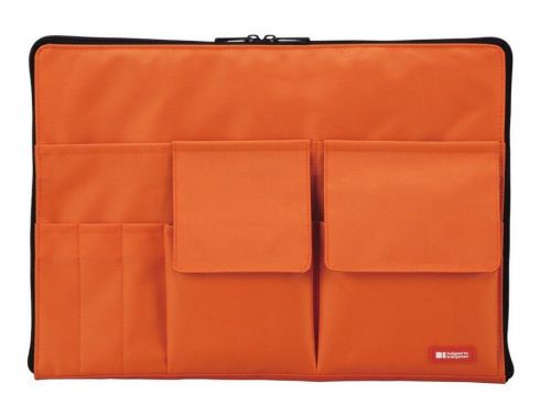 Lihit Lab A7554-4 Teffa Bag in Bag - Size A4 Orange Japan
