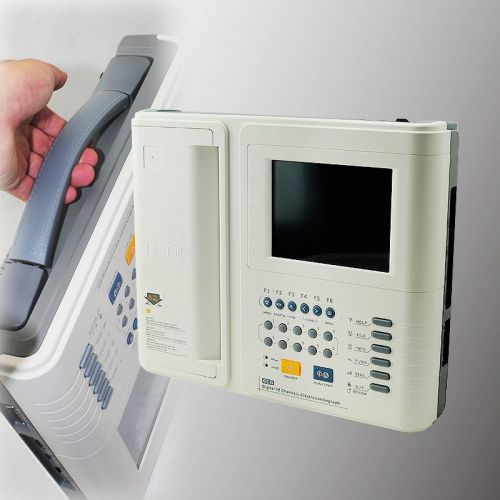 12 Channel 5.7 inch Digital Electrocardiograph ECG Machine EKG Machine 15 Cases