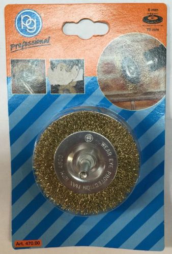 Rotary Wire Wheel Brush 6mm * 75mm For Removing Paint &amp; Rust Cleaning Of Metal