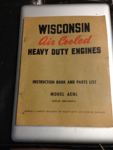 Wisconsin instruction book and parts list AENL issue MM-283-c