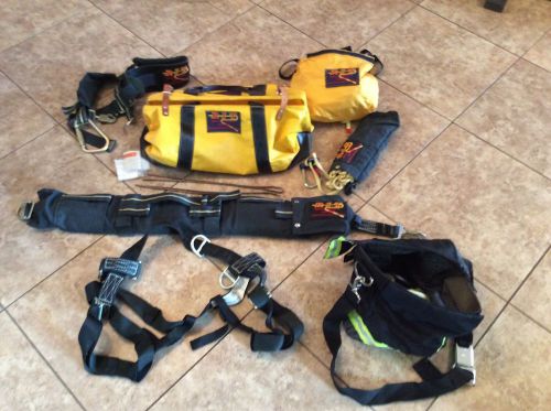 Firefighting rescue rit search &amp; rescue rope harness gear w/ bag in 1 kit for sale