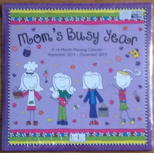 2015 Wall Calendar Planner - &#034;Mom&#039;s Busy Year&#034; NIP Schedule by kid great for mom