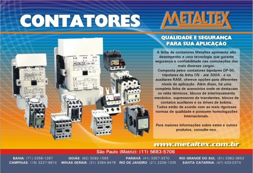 Contactor 65a , metaltex. industrial. 220v ac 50/60hz for sale