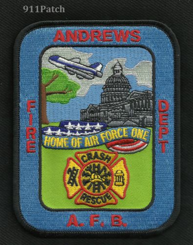 ANDREWS AFB, MD - Crash Rescue Home of Air Force One FIREFIGHTER PATCH Fire Dept-
							
							show original title