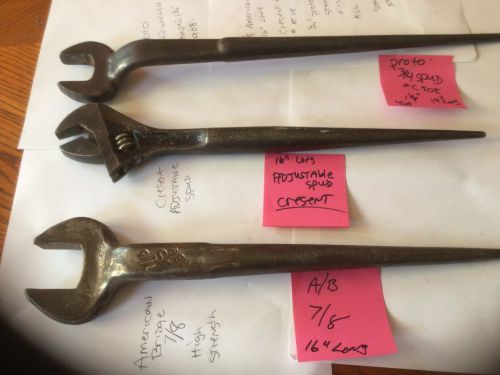 American bridge 7/8 16&#034; lironworker spud wrench &amp; 2 others for sale