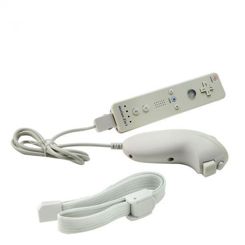 White Remote Nunchuck Controller Motion Plus For Nintendo Wii/U Game