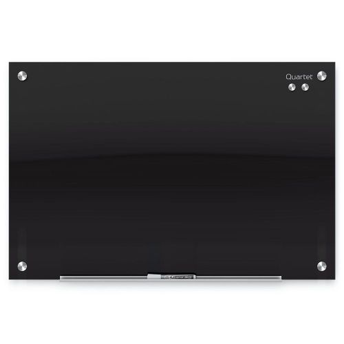 Quartet Infinity Glass Magnetic Marker Board, 3 x 2 Feet, Black Surface,
