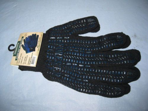 12 pairs - string knit work gloves. one size fits all. pvc grip. anti  slip.fogl for sale
