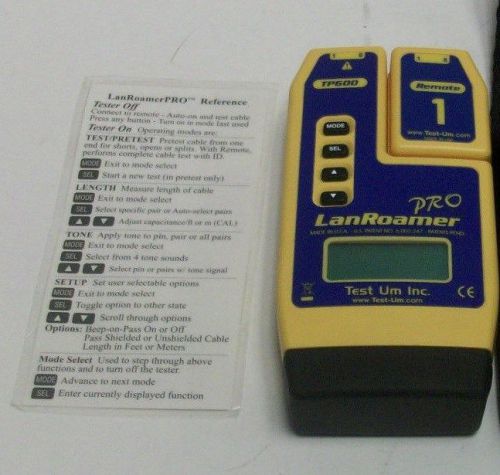 JDSU Test-Um LanRoamer Pro TP600 With Remote Cable Mapper / Wire ID LanRoamerPro