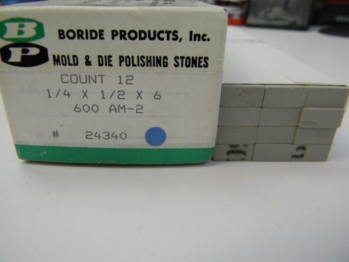 BORIDE PRODUCTS # 24340 (BOX OF 12)  600 AM -2 1/4 X 12 X 6  FINSIHING STONES