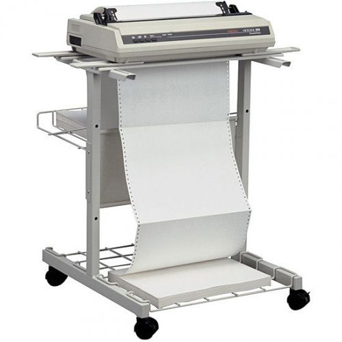 Balt 21701 Printer Stand, Adjustable, 24-35&#034;x29&#034;x27&#034;, Steel Frame, Light Gray