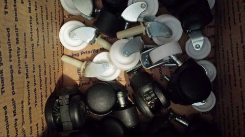 Lot Of 24 Assorted Caster Wheels-All In Fine Working Condition