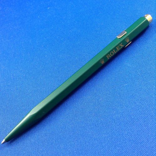 rolex luxury green caran d&#039;ache with yellow gold plated clip ballpoint pen 2015