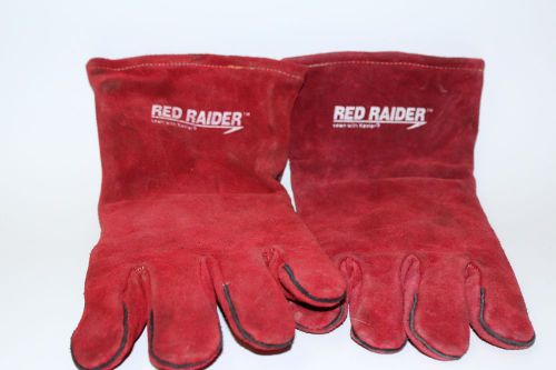 Lightly Used Red Raider Welding Gloves with Swen with Kevlar GREAT FOR WORK