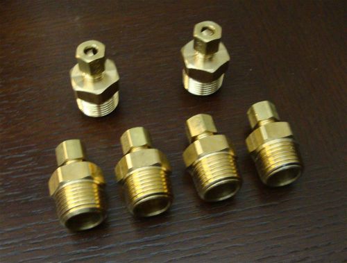 Brass 1/2&#034; male thread to 3/8&#034; compression fitting