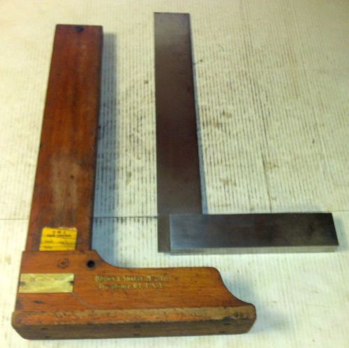 Vintage Brown &amp; Sharpe No. 540  20&#034; Steel Machinists Square w/Wooden Case