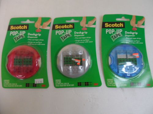 New in Package Lot of (3) Three Scotch Pop-Up Tape Dispensers