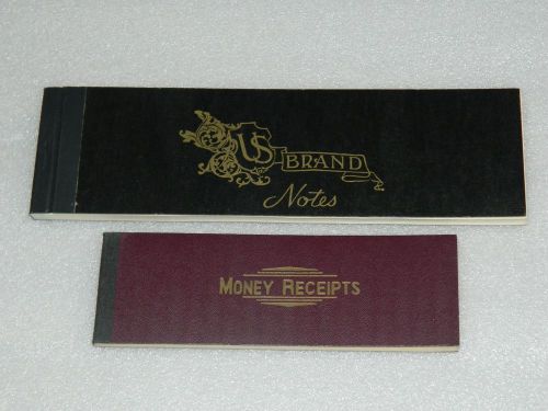 2 NOS Money Receipts Booklets US BRAND Notes B&amp;P Gibson 536 MoneyReceipts 10cent
