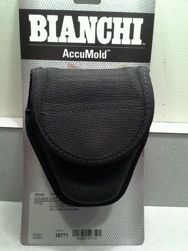 Bianchi AccuMold 7317 Black Double Cuff Case, Hidden Snap