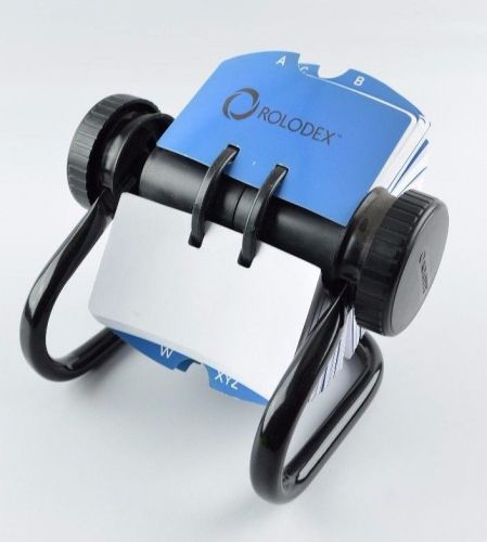 Rolodex Open Rotary Card File-Black-A-Z Indexed Tabs Cards included