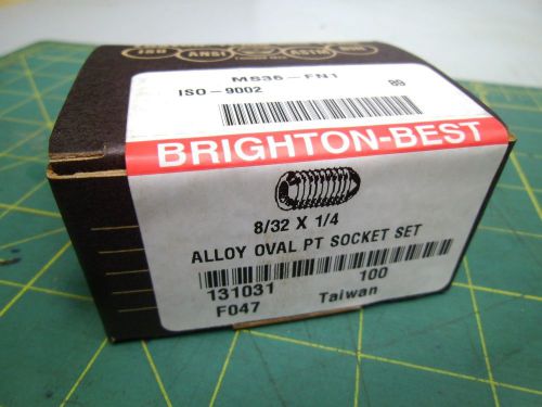 Socket Set Screw 8-32 x 1/4 Oval Point Brighton 131031 (Qty 100) #60121