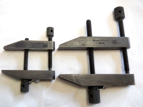 CLAMPS BROWN &amp; SHARPE 754-B &amp; 754-D BROWN &amp; SHARPE CLAMPS MACHINEST TOOLS