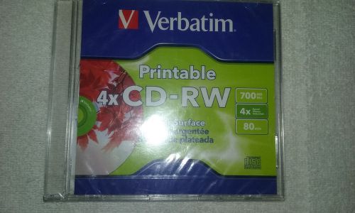 Verbatim 700 MB 2x-4x DataLifePlus Silver Inkjet Printable Rewritable Disc CD-RW