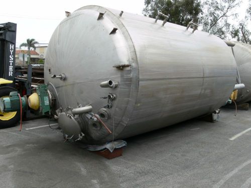 SFI STAINLESS STEEL 5000 GALLON JACKETED &amp; VACCUM TOP LIGHTNIN AGITATOR TANK