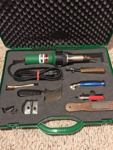 Leister triac s sinclair flooring kit pencil &amp; speed weld tips tools case for sale
