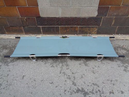 Vtg ferno washington folding portable stretcher aluminum vinyl for sale