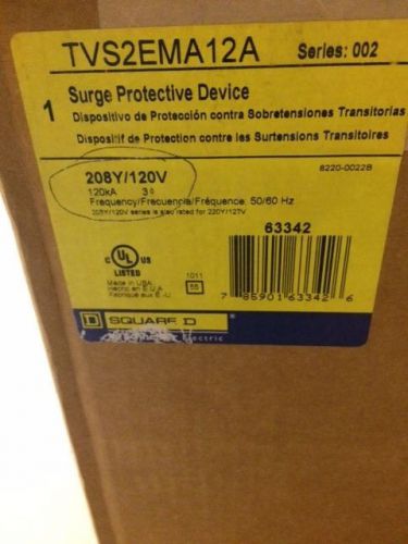 Square d tvs2ema12a transient voltage suppressor surge protector device new for sale