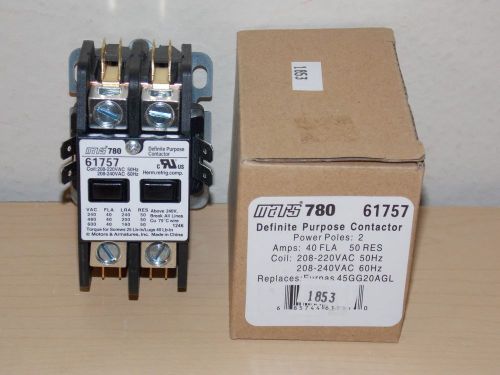Mars 780 - 61757 - definite purpose contactor 2 pole 40 amps 45gg20agl new for sale