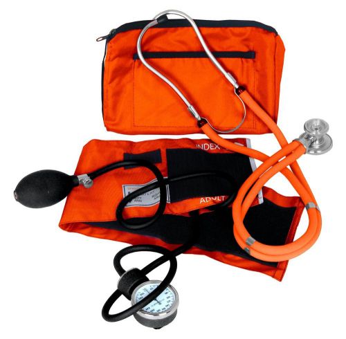Nursing Blood Pressure Cuff With Stethoscope - Orange