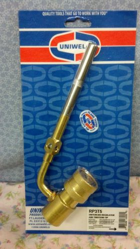 Uniweld, hand torch, with lp twister tip, regulator 360 degrees swivel elbow for sale