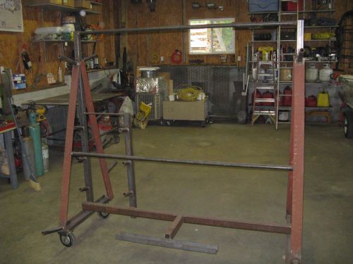 homemade steel storage rack on wheels