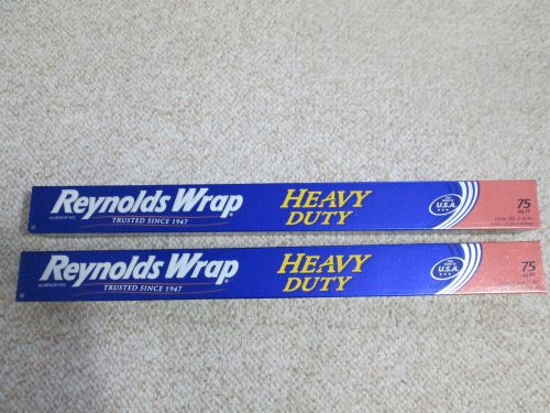 Reynolds Wrap Heavy Duty Aluminum Foil 75 Square Feet  2 Pack 18&#034; X 50&#039;