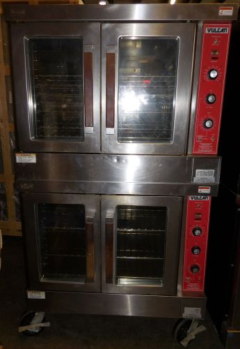 Commercial convection oven, vulcan vc44gd, double stack, nat gas, on casters for sale