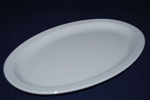 4dz  us 510  9-1/2&#034; x 6-3/4&#034; oval platters with narrow trim op-610 (white) for sale